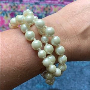 J.Crew Multi-strand Pearl Bracelet